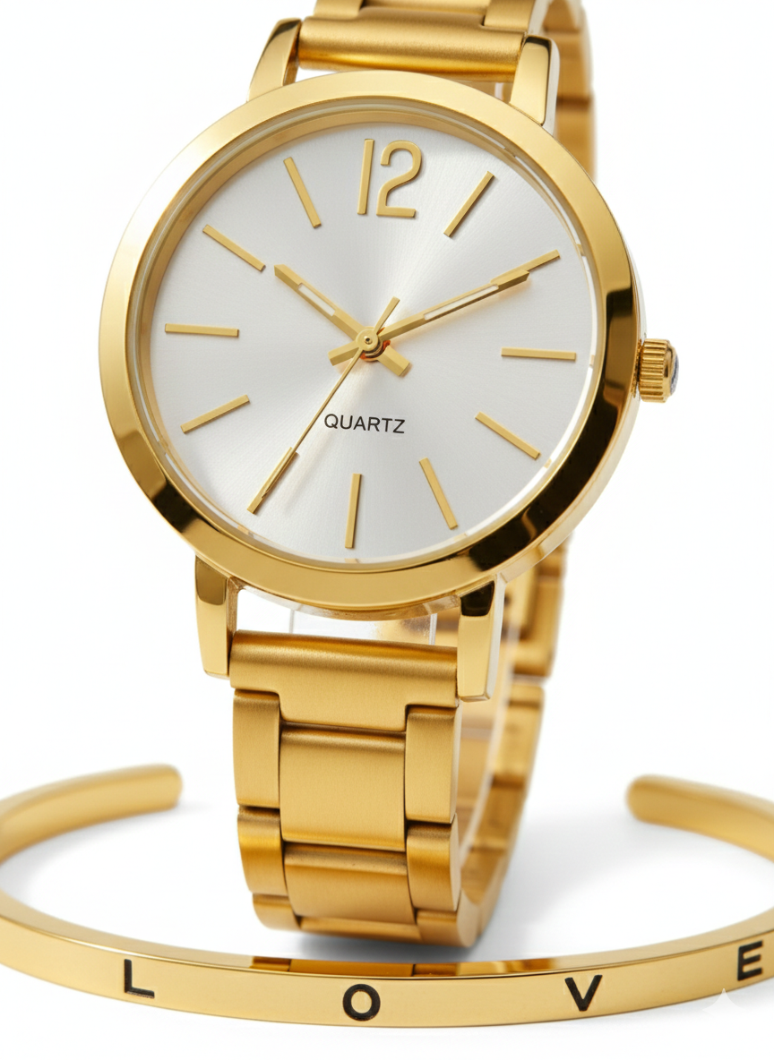 CONJUNTO PURE GOLD – ACABAMENTO EM OURO