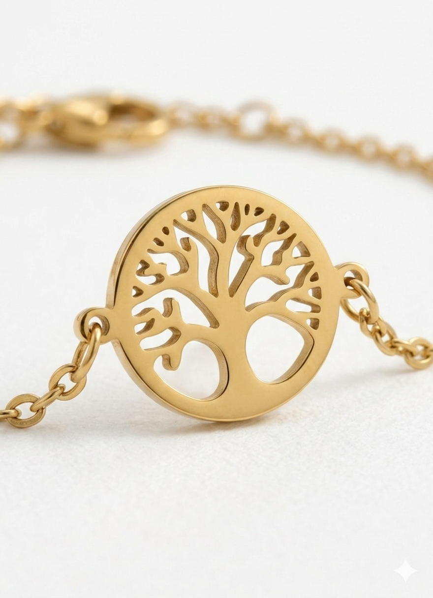 PULSEIRA TREE OF LIFE | ACABAMENTO EM OURO