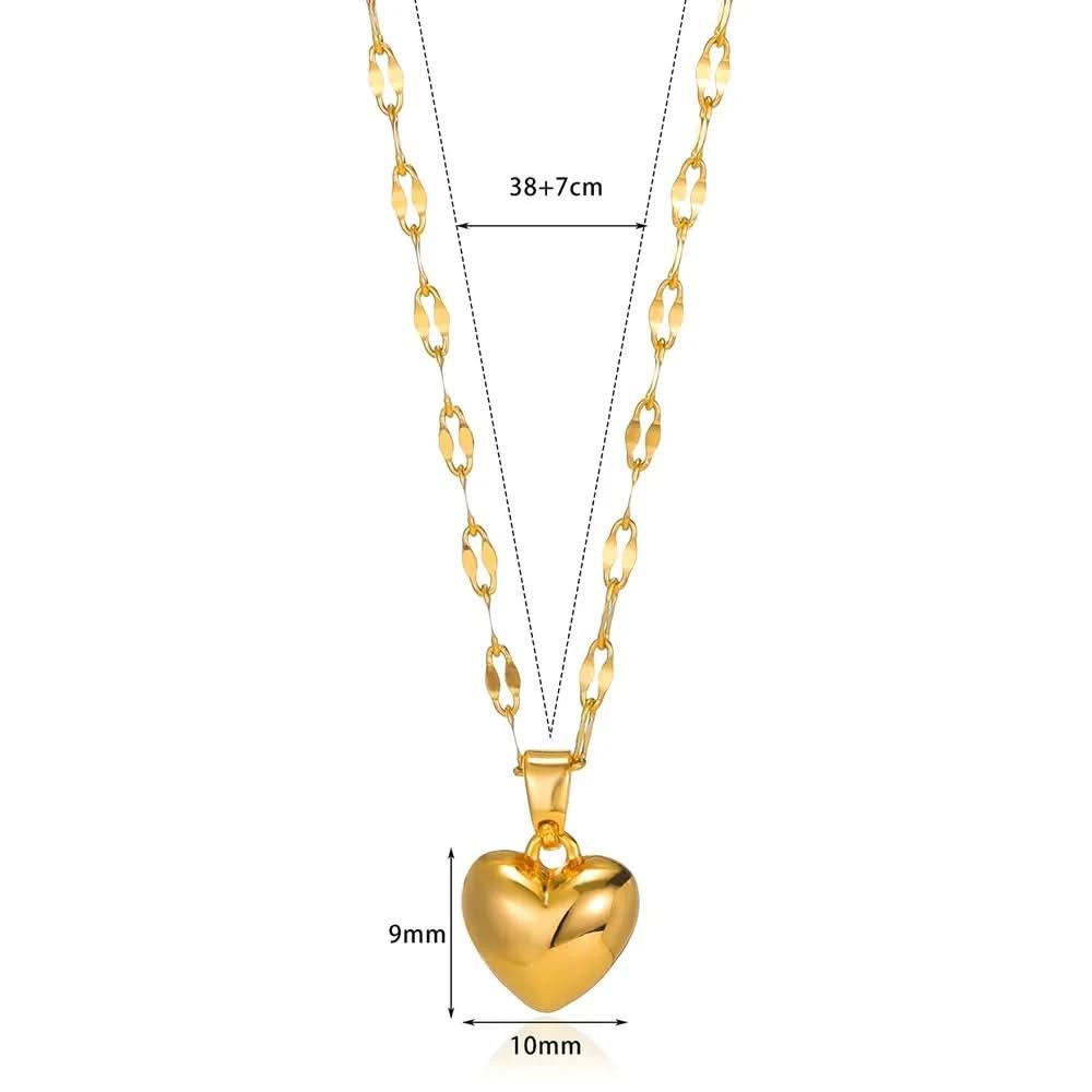 Colar Heart - Revestido a ouro - RUBY JEWELS & CO