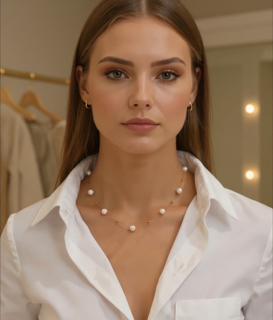 Collana di perle classiche | Placcata oro 