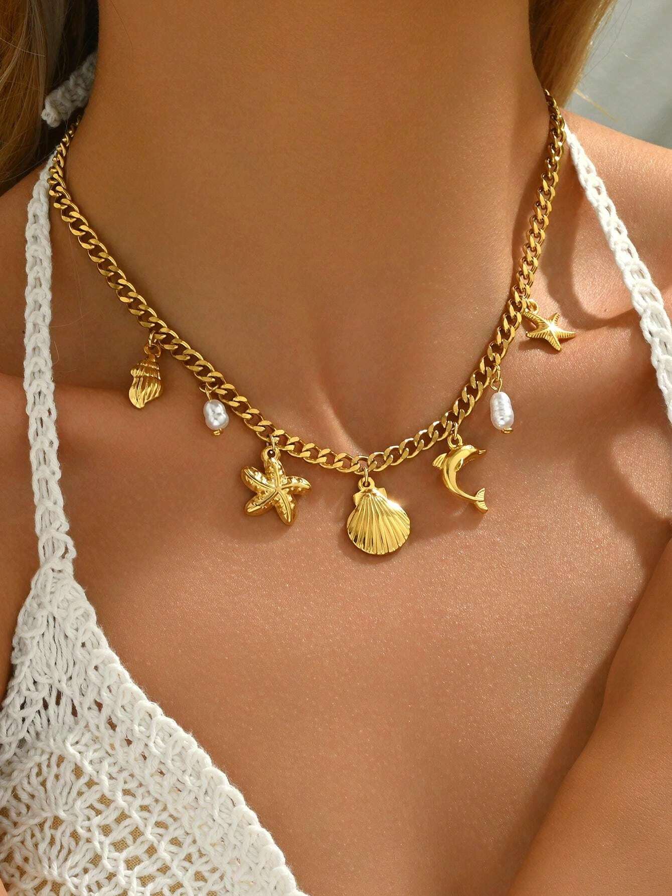 Colar Ocean Dreams| Folheado a ouro