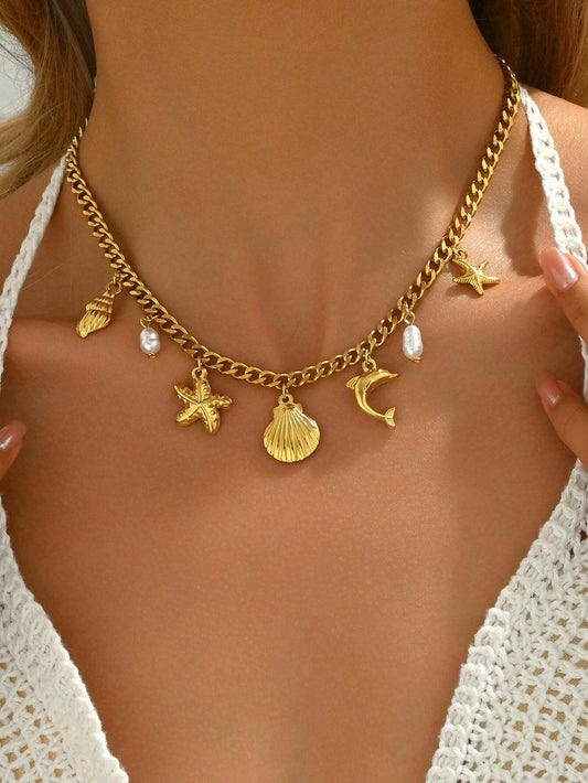 Colar Ocean Dreams| Folheado a ouro