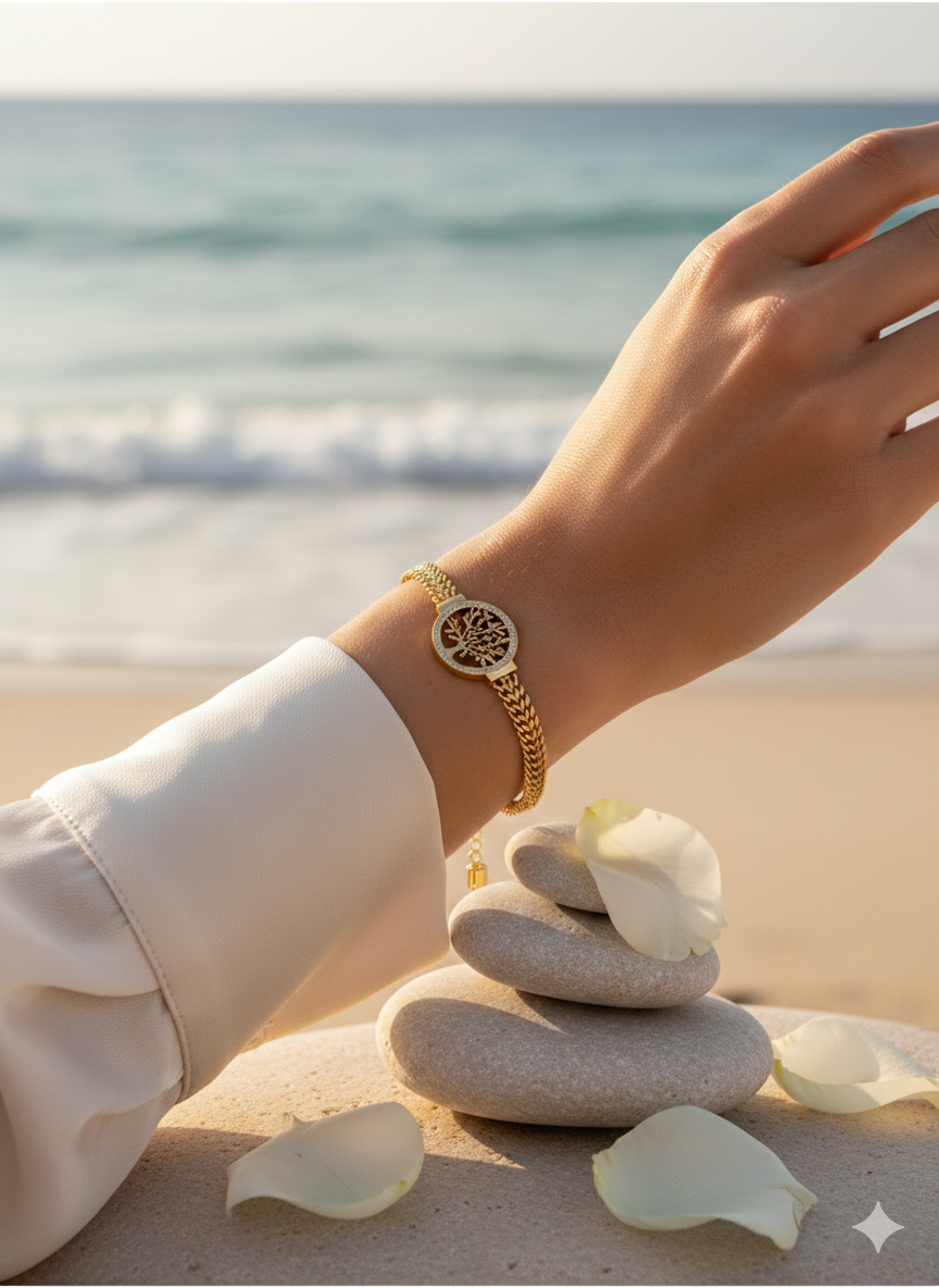 PULSEIRA LIFE BRILLIANCE | ACABAMENTO EM OURO