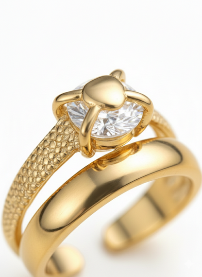 ANEL MAGESTIC | ACABAMENTO EM OURO