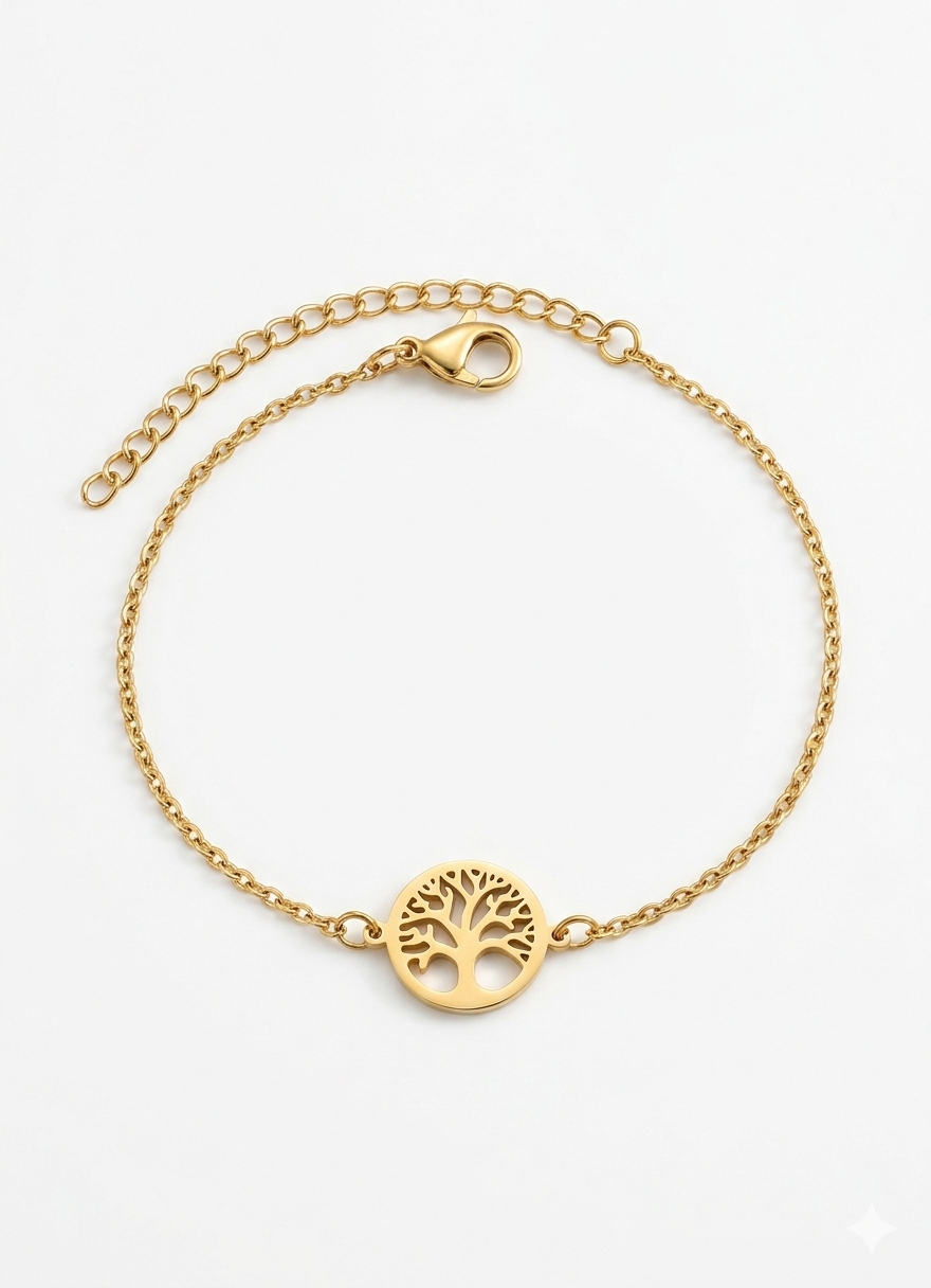 PULSEIRA TREE OF LIFE | ACABAMENTO EM OURO