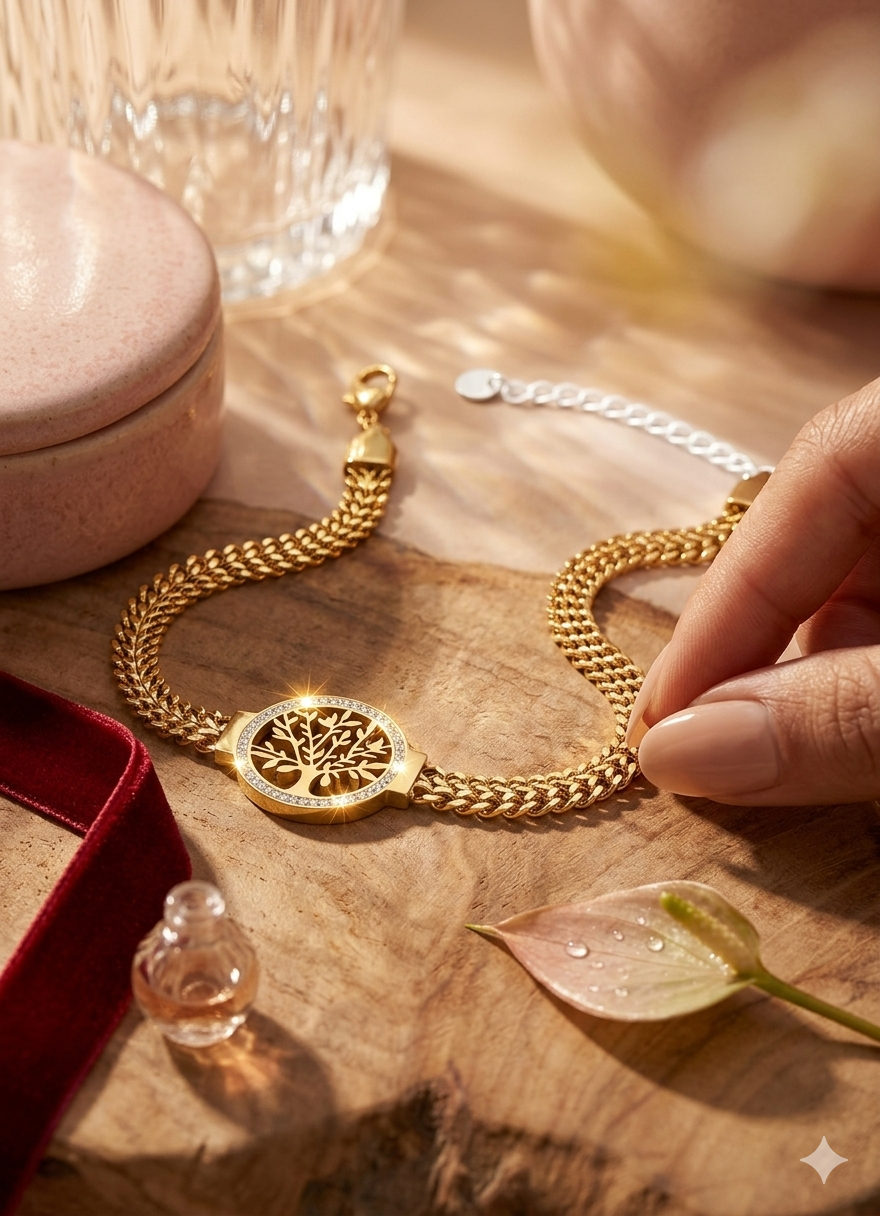 PULSEIRA LIFE BRILLIANCE | ACABAMENTO EM OURO