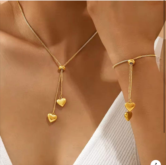 Set Duo Cuore - Placcato Oro